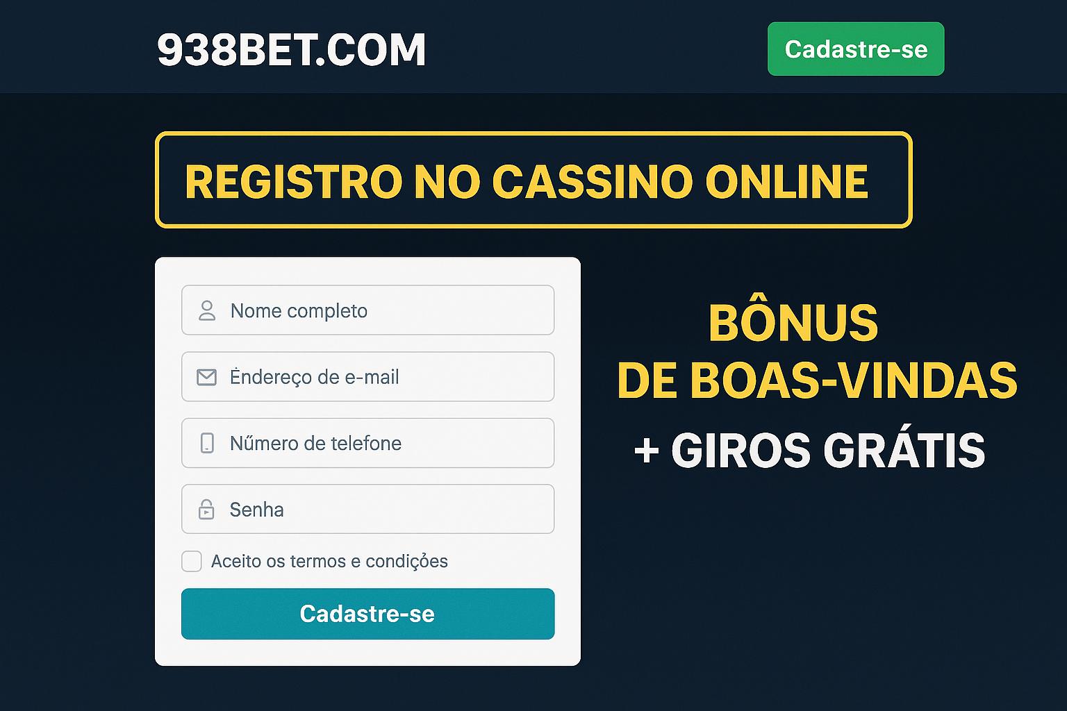 Não Perca tempo, o rRgistro na site 938BET.COM
